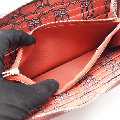 アザップロング シルクイン ラウンドファスナー長財布 ヴォーエプソン ボルドー シルバー金具 □G刻印 エルメス 財布・小物 HERMES