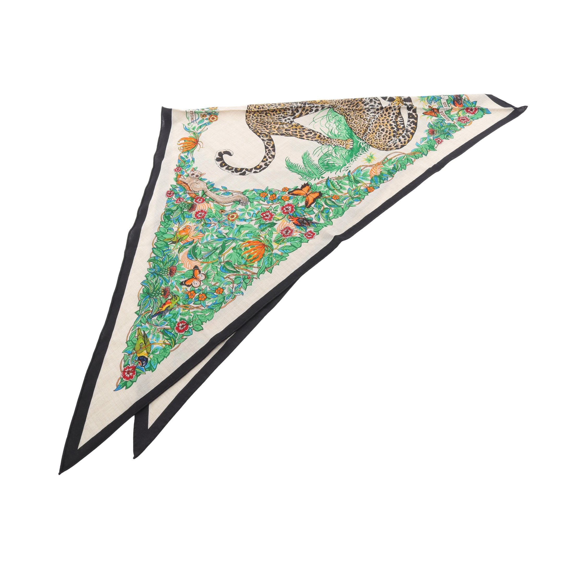 HERMES シルク ストール ベージュ・マルチカラー HERMES シルク ストール ベージュ・マルチカラー トライアングル