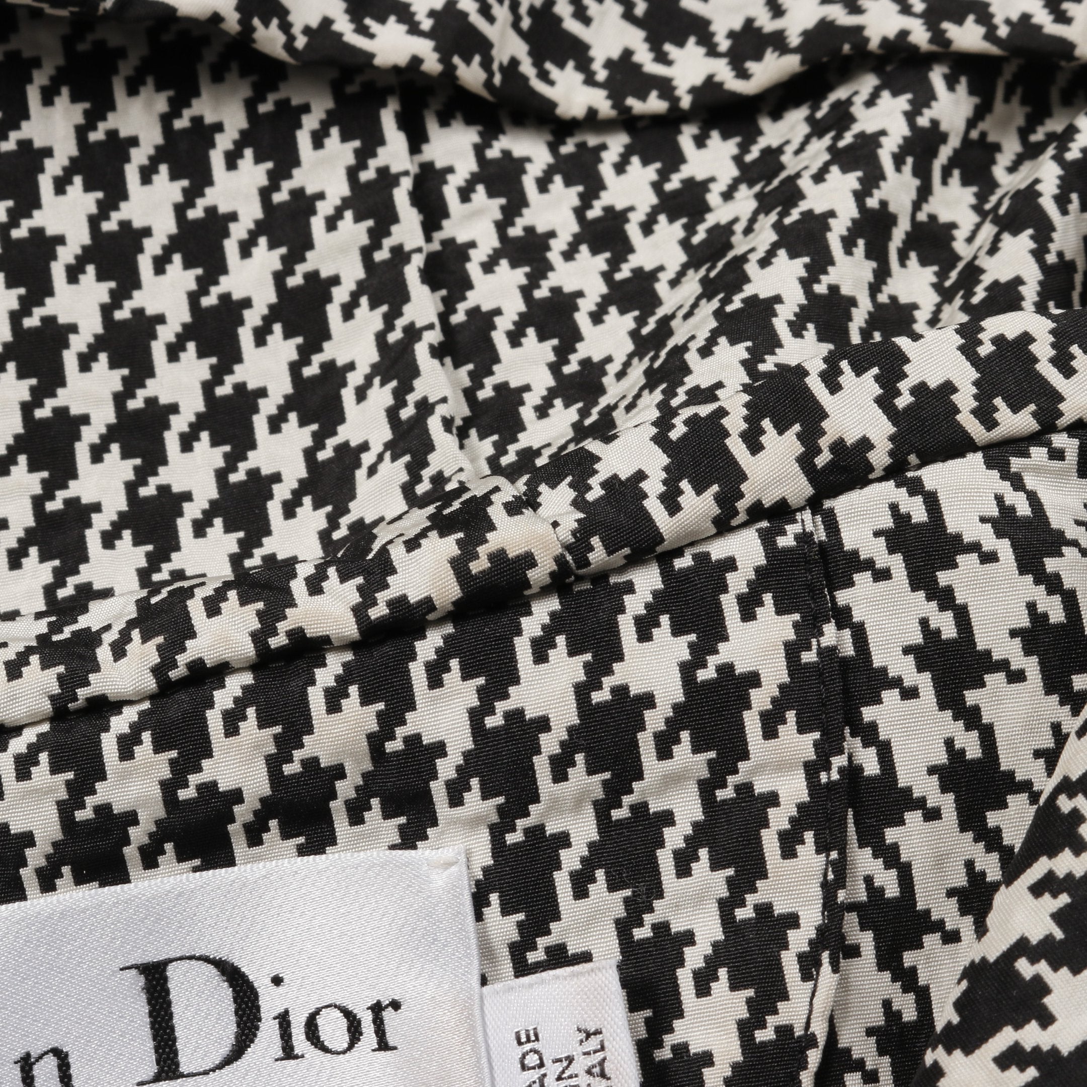 BEE刺繍 アノラック マウンテンパーカー 千鳥格子 ホワイト ブラック