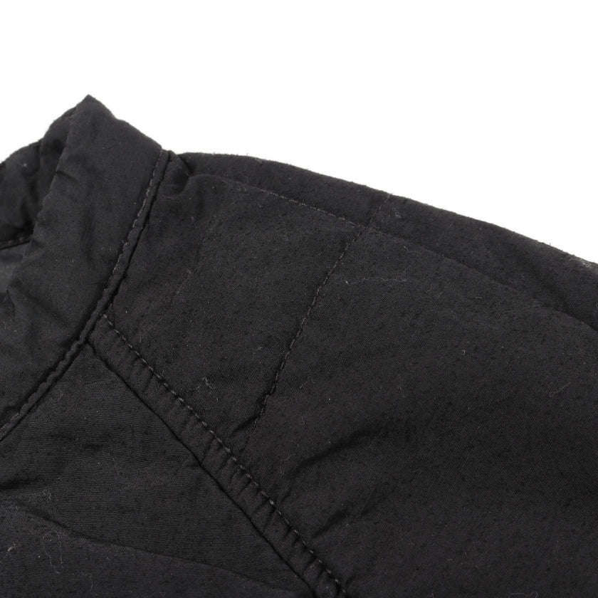 キルティング ノーカラージャケット ナイロン ブラック 中綿 キルティング ノーカラージャケット ナイロン ブラック 中綿