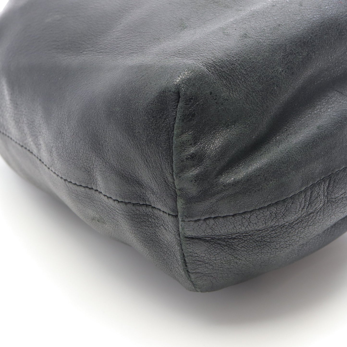 クロスパッチ ドローストリングサック 巾着 ポーチ レザー SV925 ブラック クロムハーツ