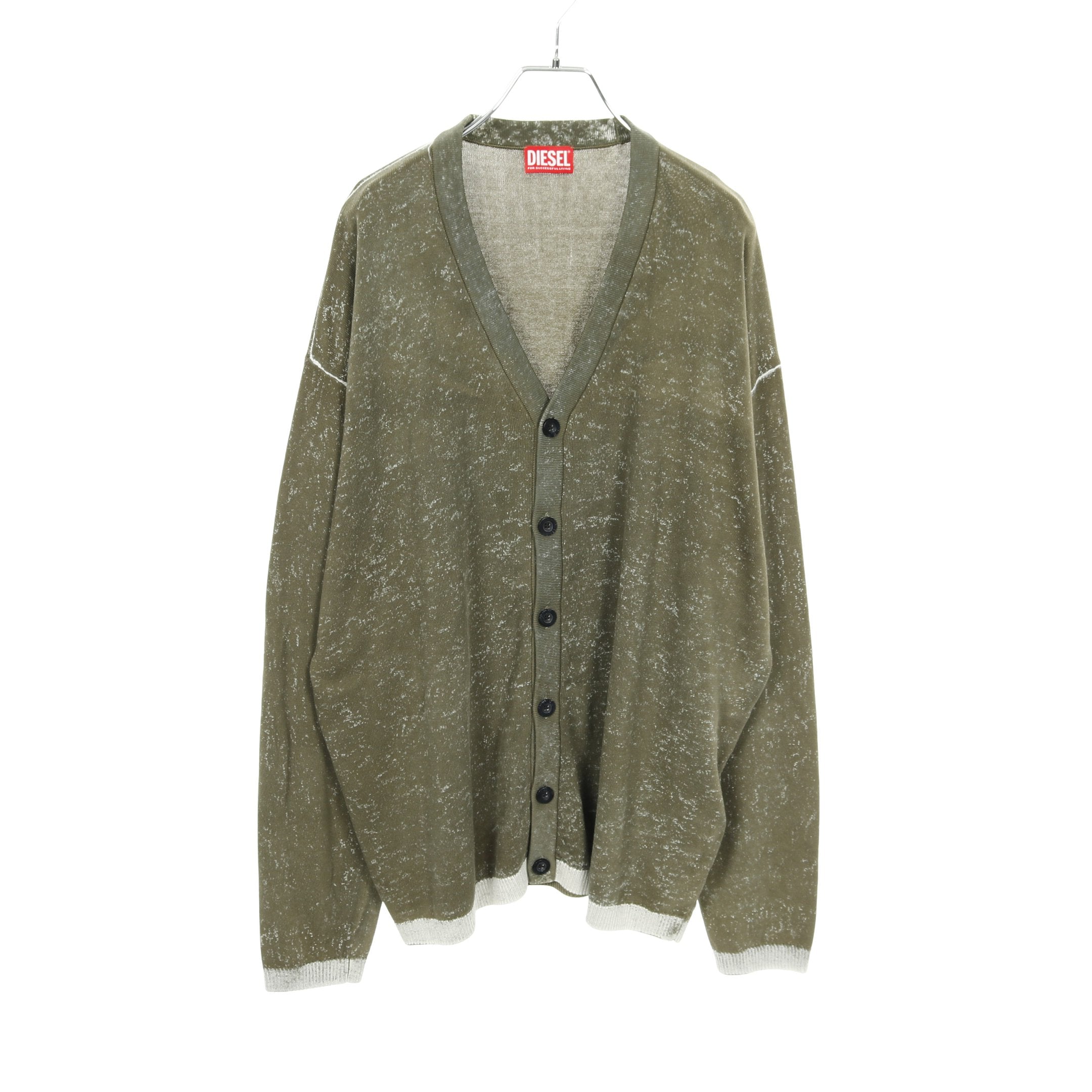 K-LARENCE-CARDIGAN-B カーディガン コットン カーキグリーン