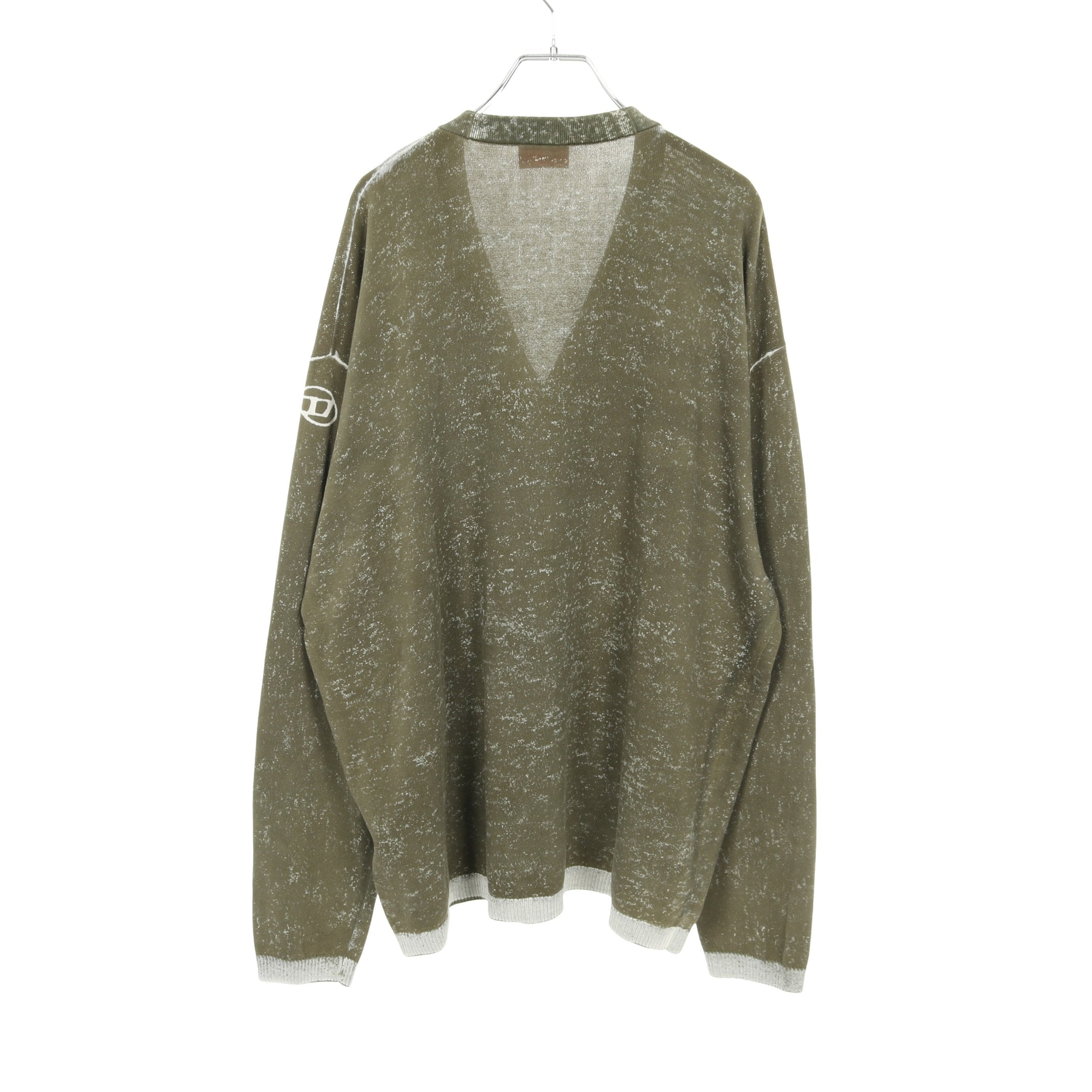 K-LARENCE-CARDIGAN-B カーディガン コットン カーキグリーン