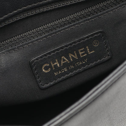 Vステッチ チェーンショルダーバッグ ラムスキン ブラック ゴールド金具 シャネル バッグ CHANEL