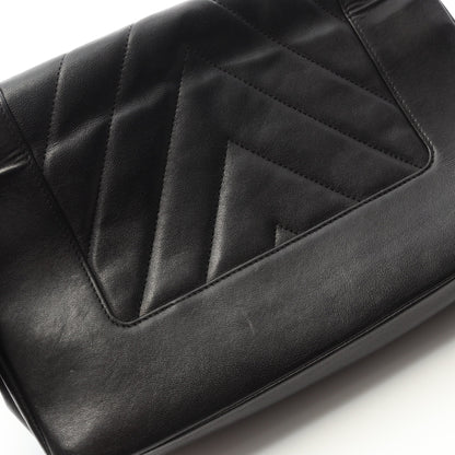 Vステッチ チェーンショルダーバッグ ラムスキン ブラック ゴールド金具 シャネル バッグ CHANEL
