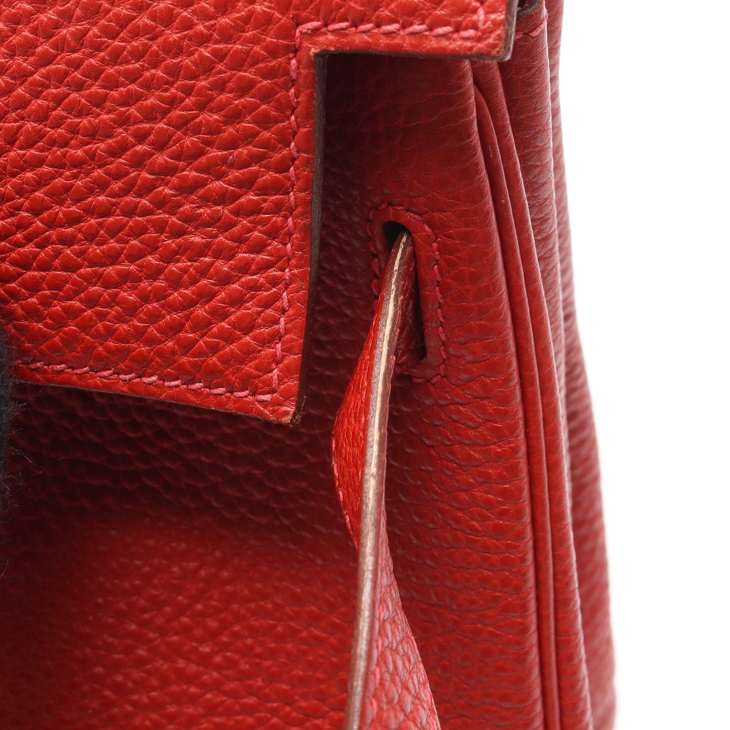 ケリー32 ルージュヴィフ ハンドバッグ トゴ レッド ゴールド金具 2WAY □H刻印 エルメス バッグ HERMES