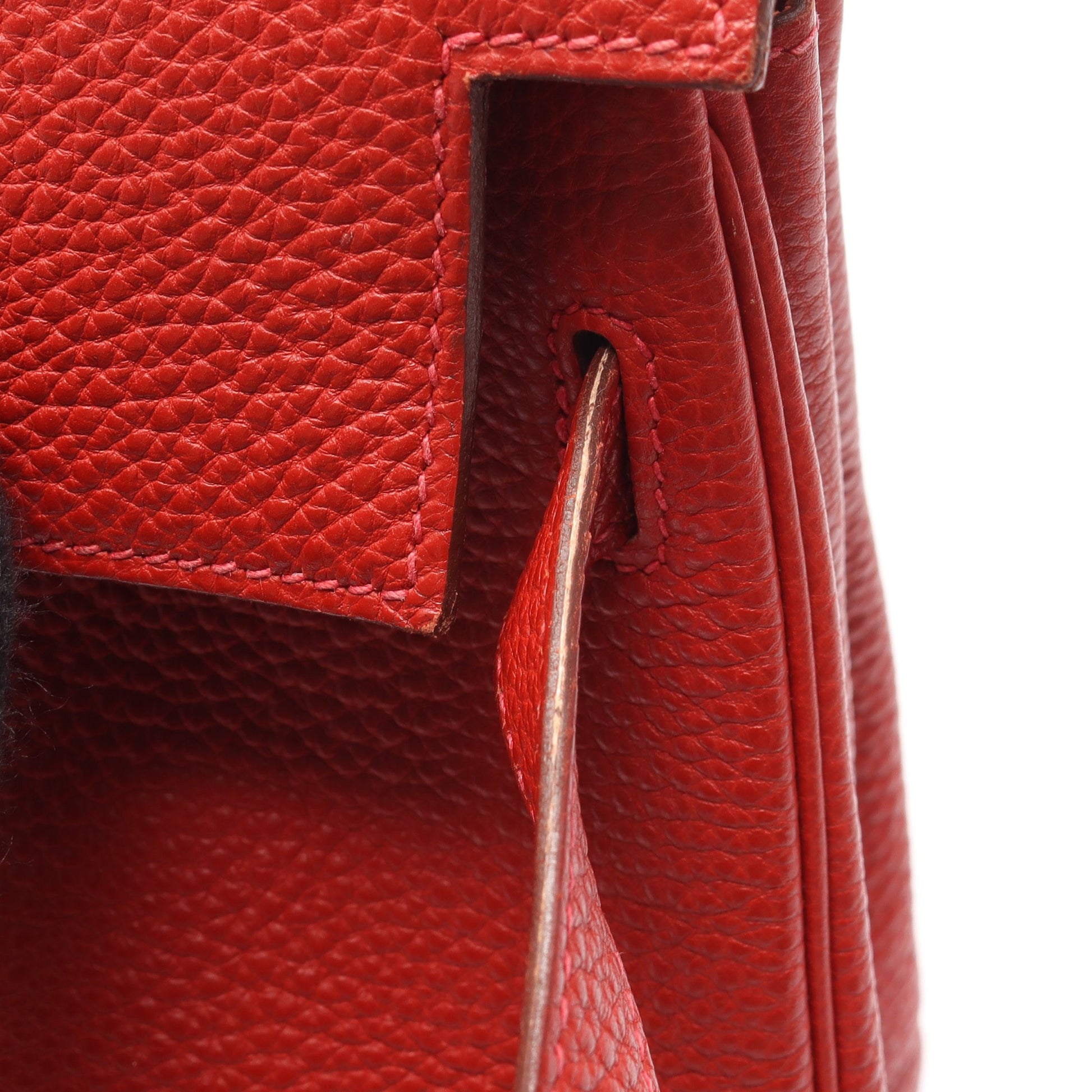 ケリー32 ルージュヴィフ ハンドバッグ トゴ レッド ゴールド金具 2WAY □H刻印 エルメス バッグ HERMES