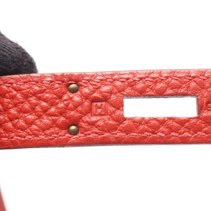 ケリー32 ルージュヴィフ ハンドバッグ トゴ レッド ゴールド金具 2WAY □H刻印 エルメス バッグ HERMES