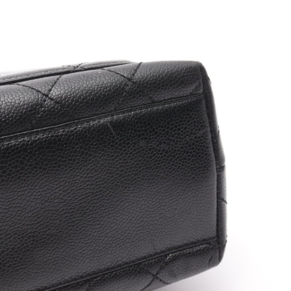マトラッセ ハンドバッグ キャビアスキン ブラック ゴールド金具 シャネル バッグ CHANEL