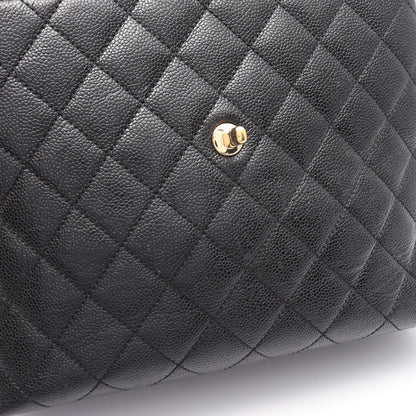 マトラッセ ハンドバッグ キャビアスキン ブラック ゴールド金具 シャネル バッグ CHANEL