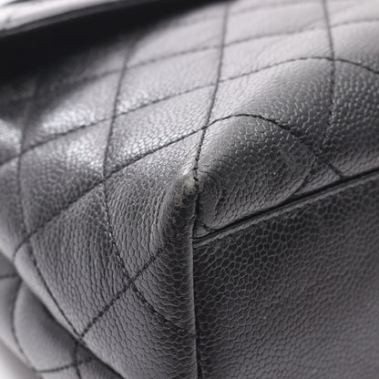 マトラッセ ハンドバッグ キャビアスキン ブラック ゴールド金具 シャネル バッグ CHANEL