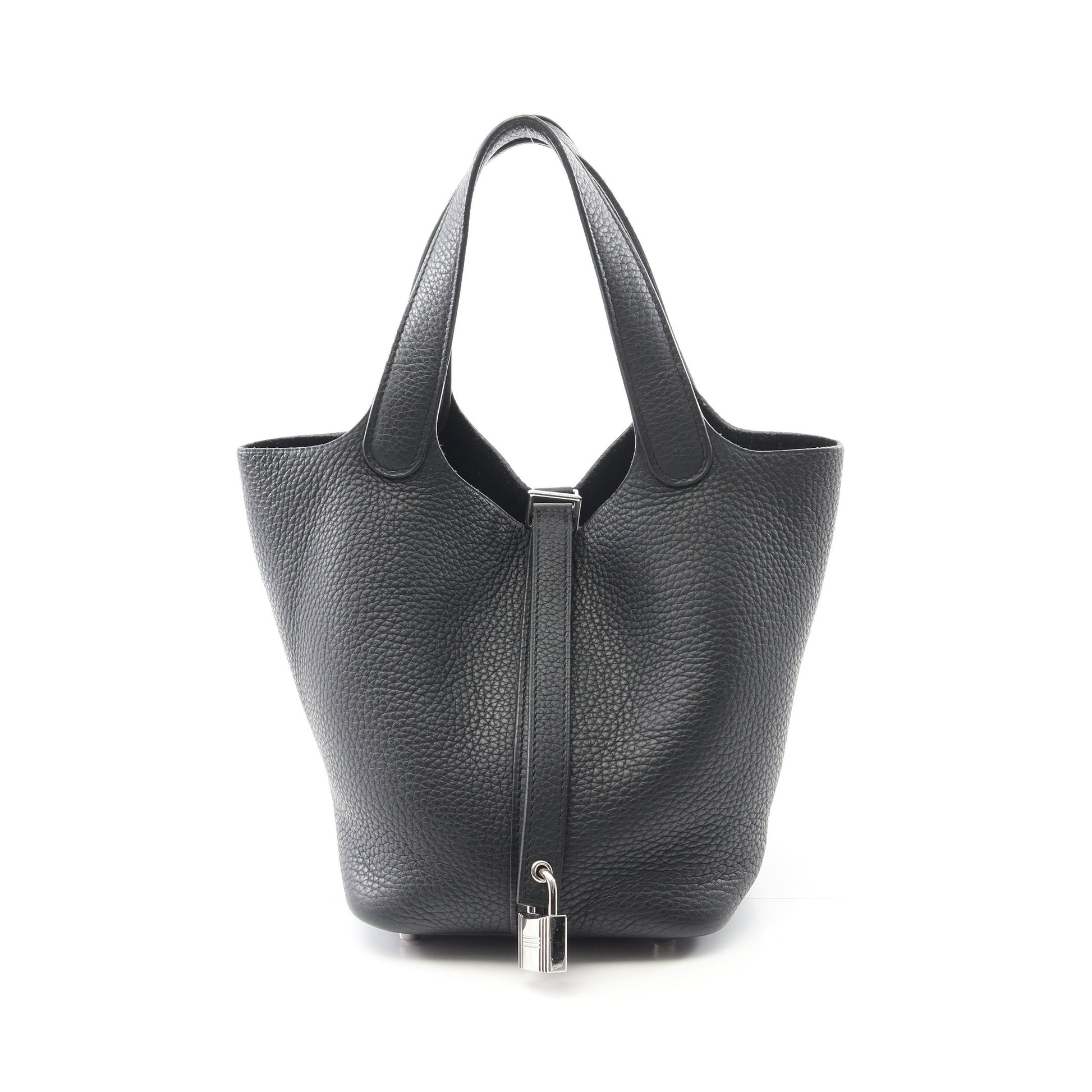 ピコタンロックPM ハンドバッグ トリヨンクレマンス ブラック シルバー金具 Y刻印 エルメス バッグ HERMES