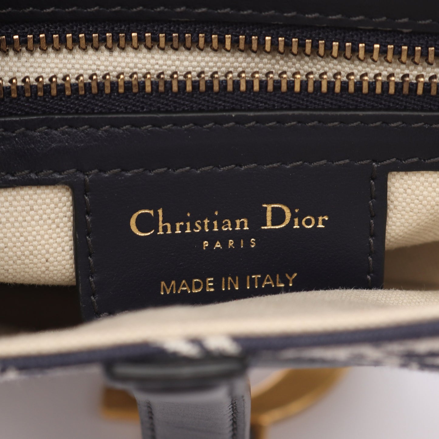 サドルバッグ トワル ドゥ ジュイ リバース ハンドバッグ キャンバス ホワイト ネイビー クリスチャンディオール バッグ Christian Dior