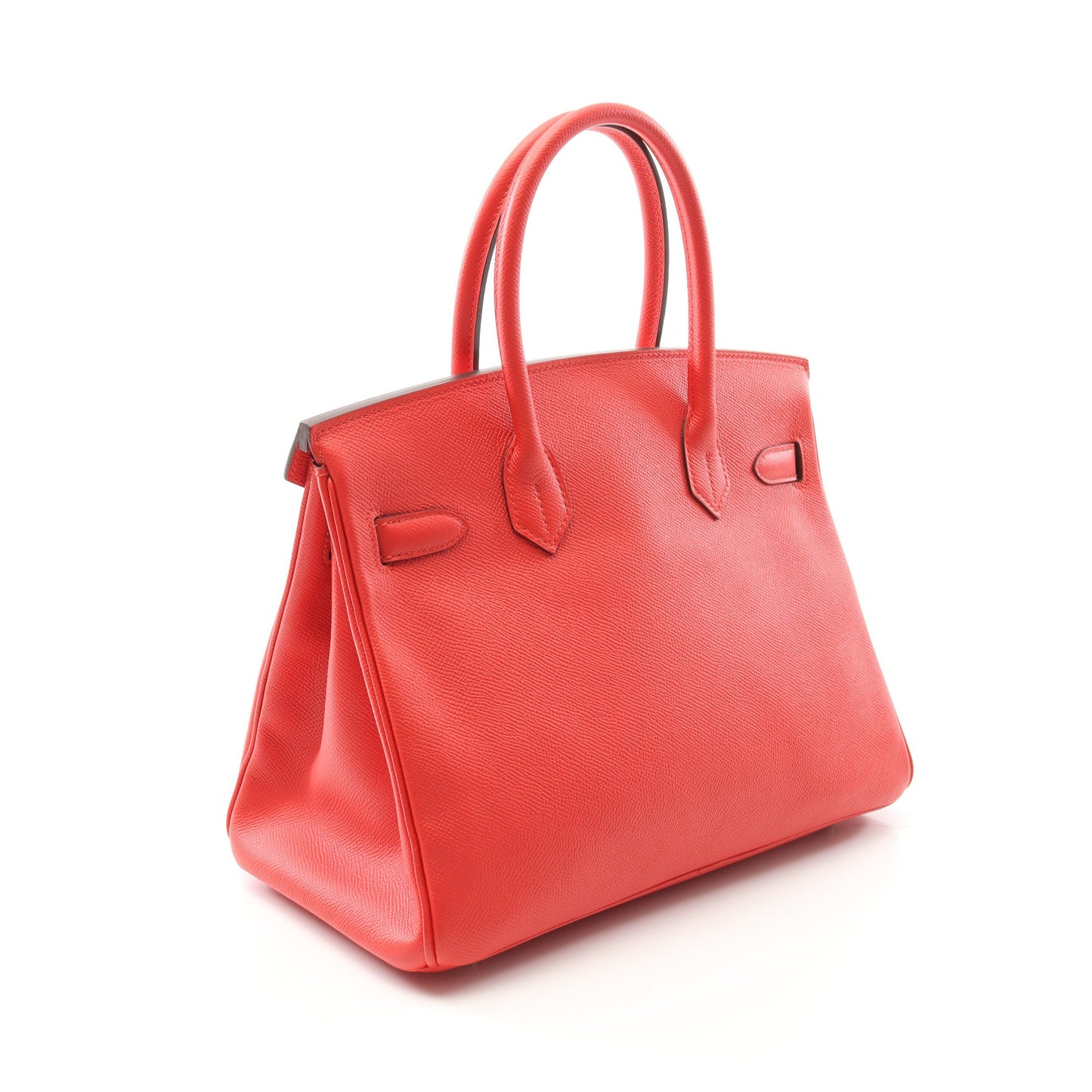 バーキン30 ルージュトマト ハンドバッグ ヴォーエプソン レッド シルバー金具 A刻印 エルメス バッグ HERMES