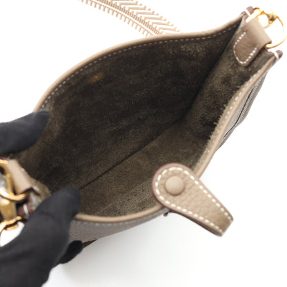 エヴリンTPM エトゥープ ショルダーバッグ トリヨンクレマンス グレーブラウン ゴールド金具 W刻印 エルメス バッグ HERMES