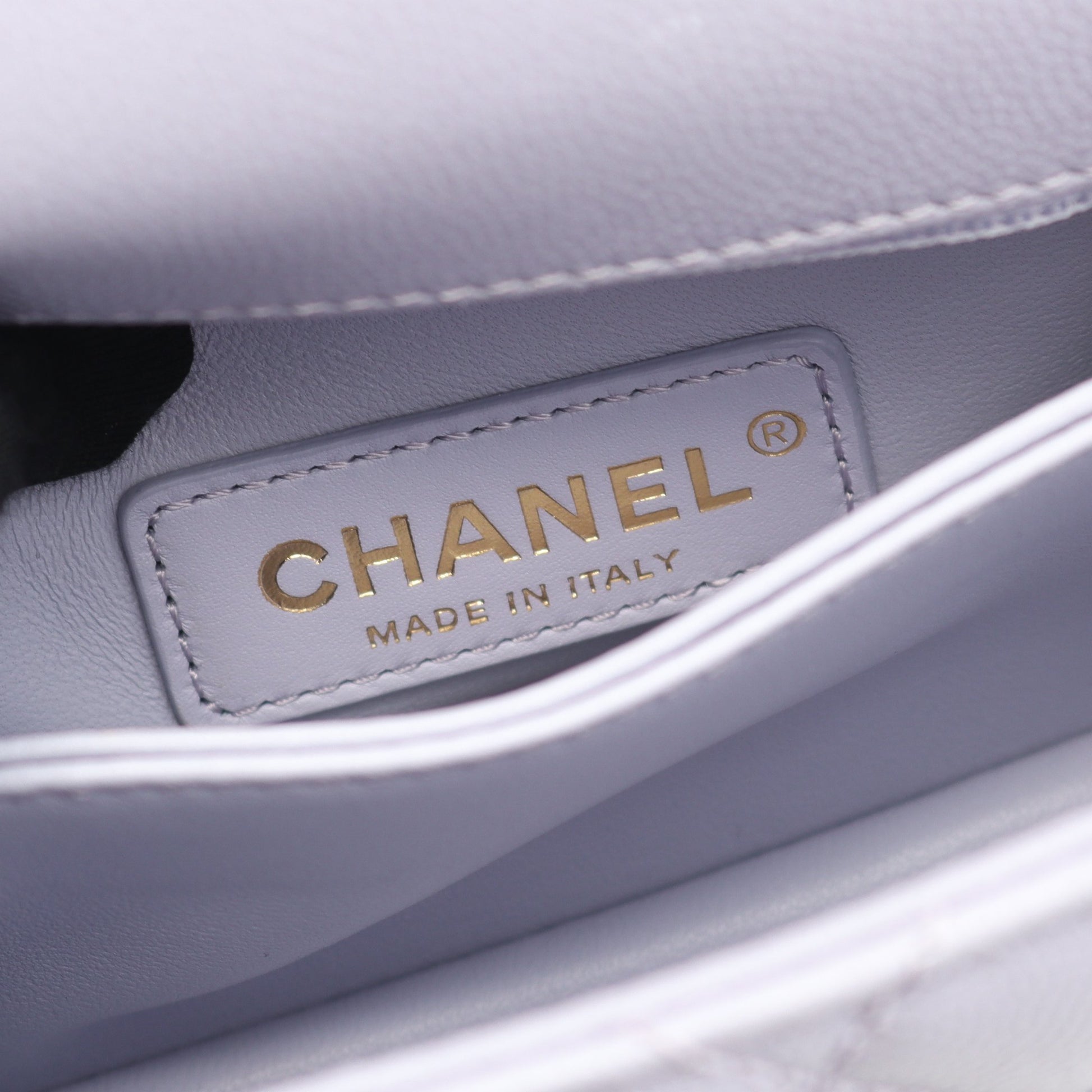 ココハンドルXXS トップハンドル ハンドバッグ キャビアスキン ライトパープル ゴールド金具 2WAY シャネル バッグ CHANEL