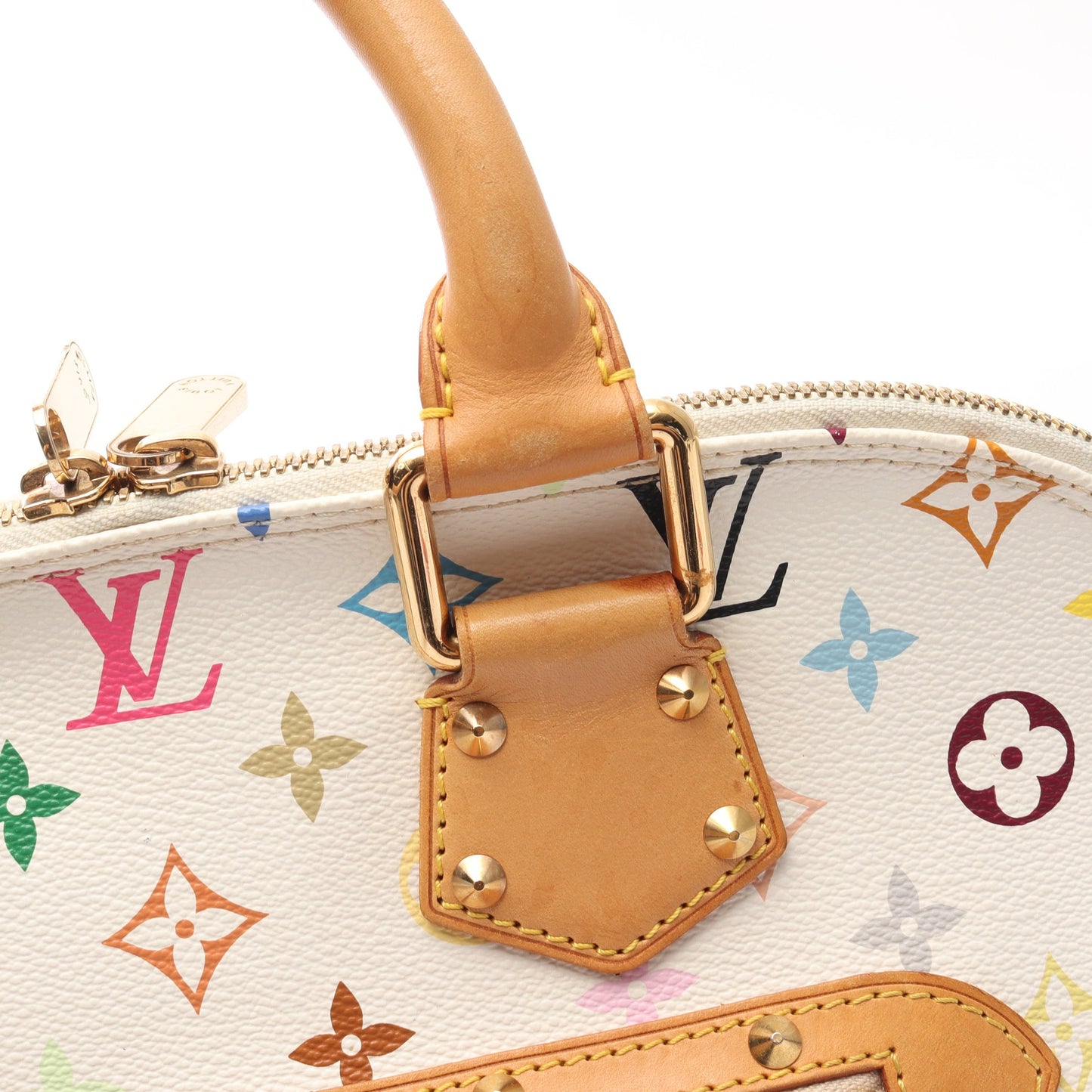 アルマ モノグラムマルチカラー ブロン ハンドバッグ PVC レザー ホワイト ルイヴィトン バッグ LOUIS VUITTON
