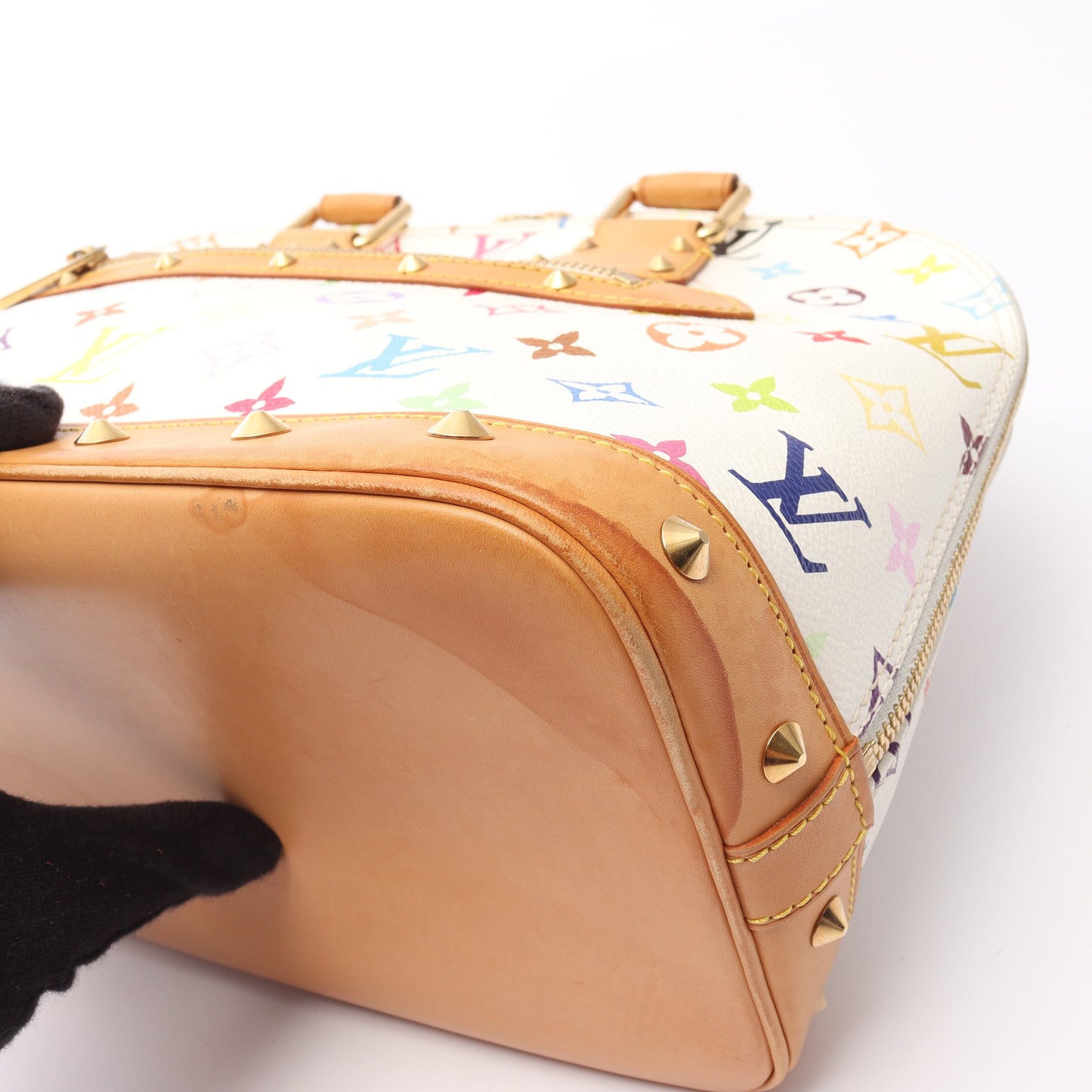 アルマ モノグラムマルチカラー ブロン ハンドバッグ PVC レザー ホワイト ルイヴィトン バッグ LOUIS VUITTON