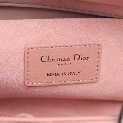 Lady D-Joy ミディアム カナージュ ハンドバッグ レザー コーラルピンク 3WAY クリスチャンディオール バッグ Christian Dior