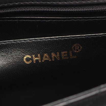 マトラッセ Wチェーンショルダーバッグ ラムスキン ブラック ゴールド金具 シャネル バッグ CHANEL