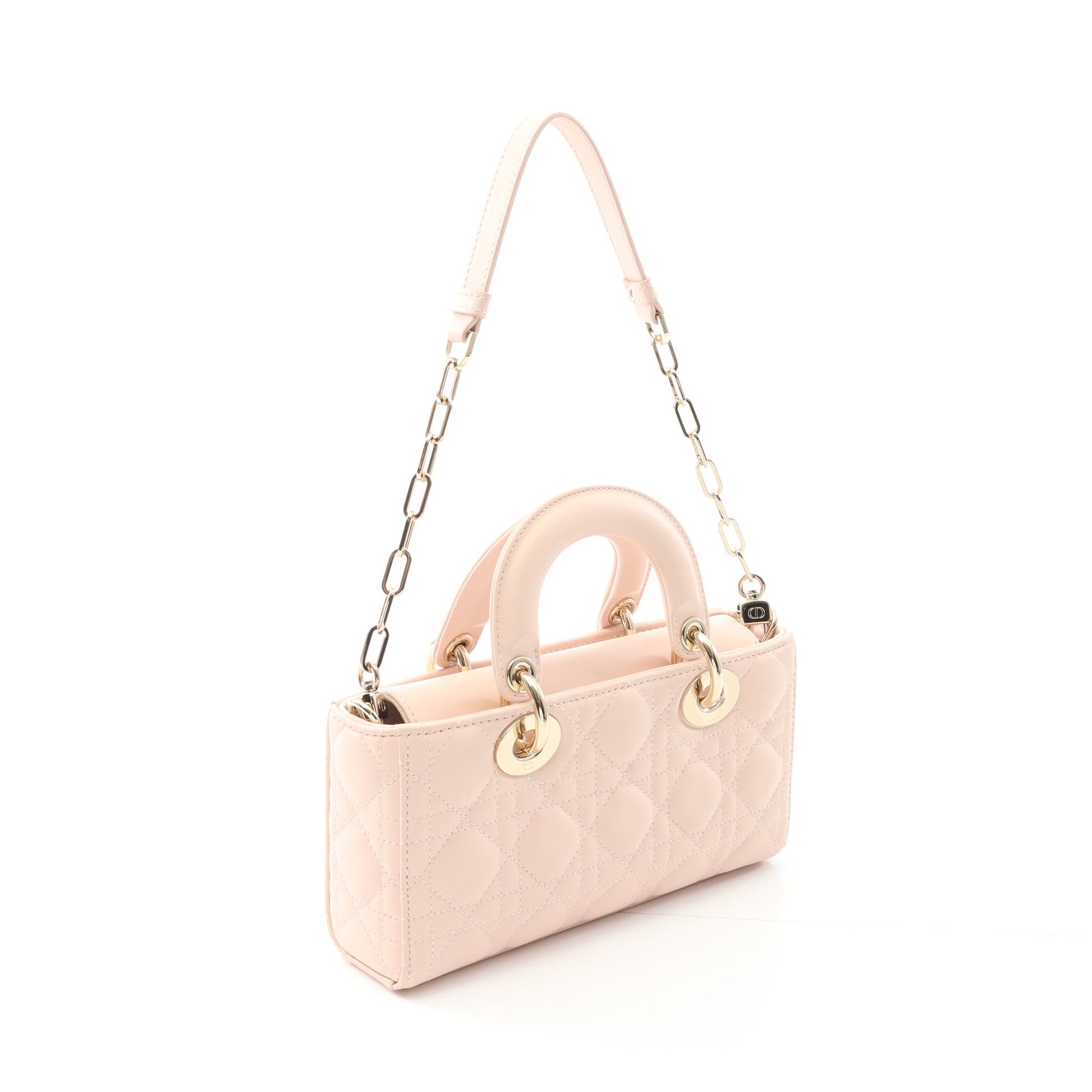 Lady D-Joy スモール カナージュ ハンドバッグ レザー ライトピンク 3WAY クリスチャンディオール バッグ Christian Dior