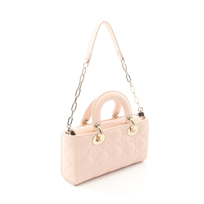 Lady D-Joy スモール カナージュ ハンドバッグ レザー ライトピンク 3WAY クリスチャンディオール バッグ Christian Dior