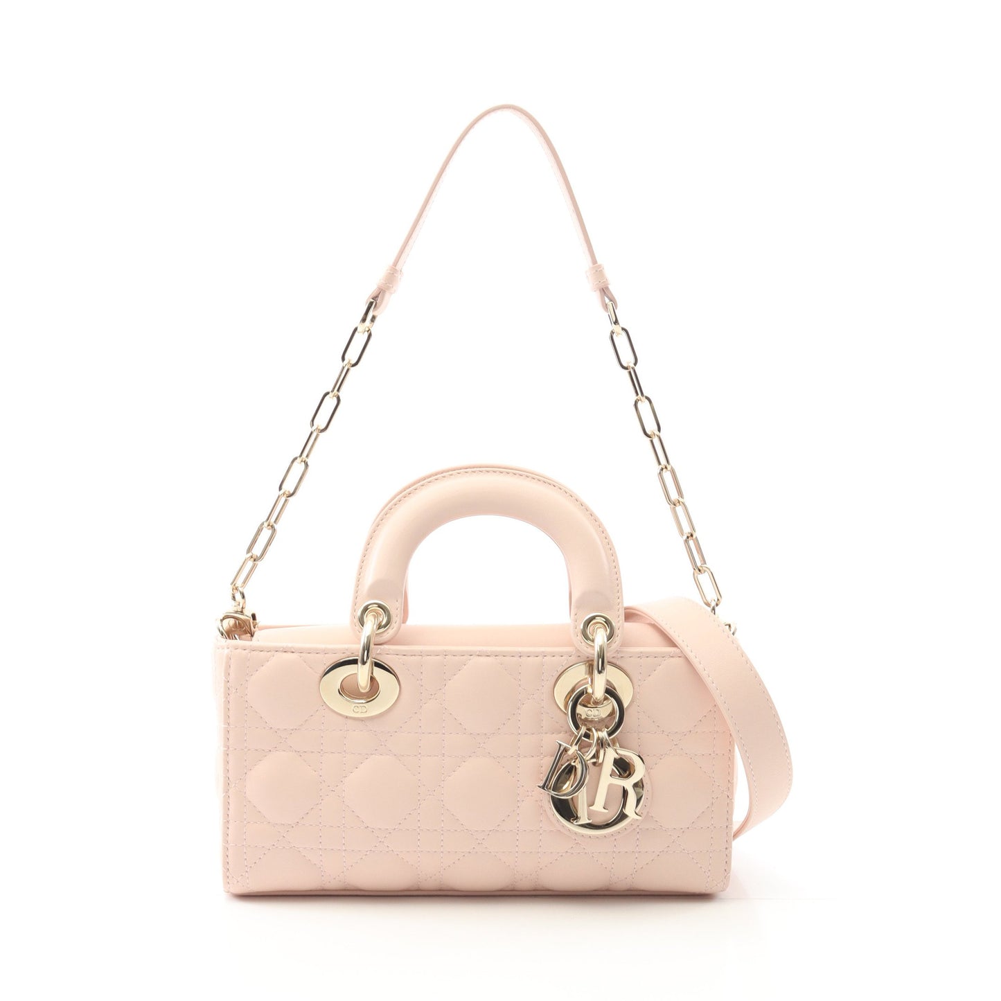 Lady D-Joy スモール カナージュ ハンドバッグ レザー ライトピンク 3WAY クリスチャンディオール バッグ Christian Dior