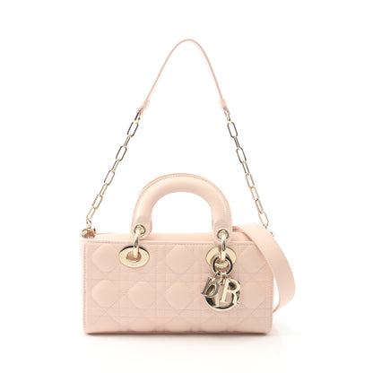 Lady D-Joy スモール カナージュ ハンドバッグ レザー ライトピンク 3WAY クリスチャンディオール バッグ Christian Dior