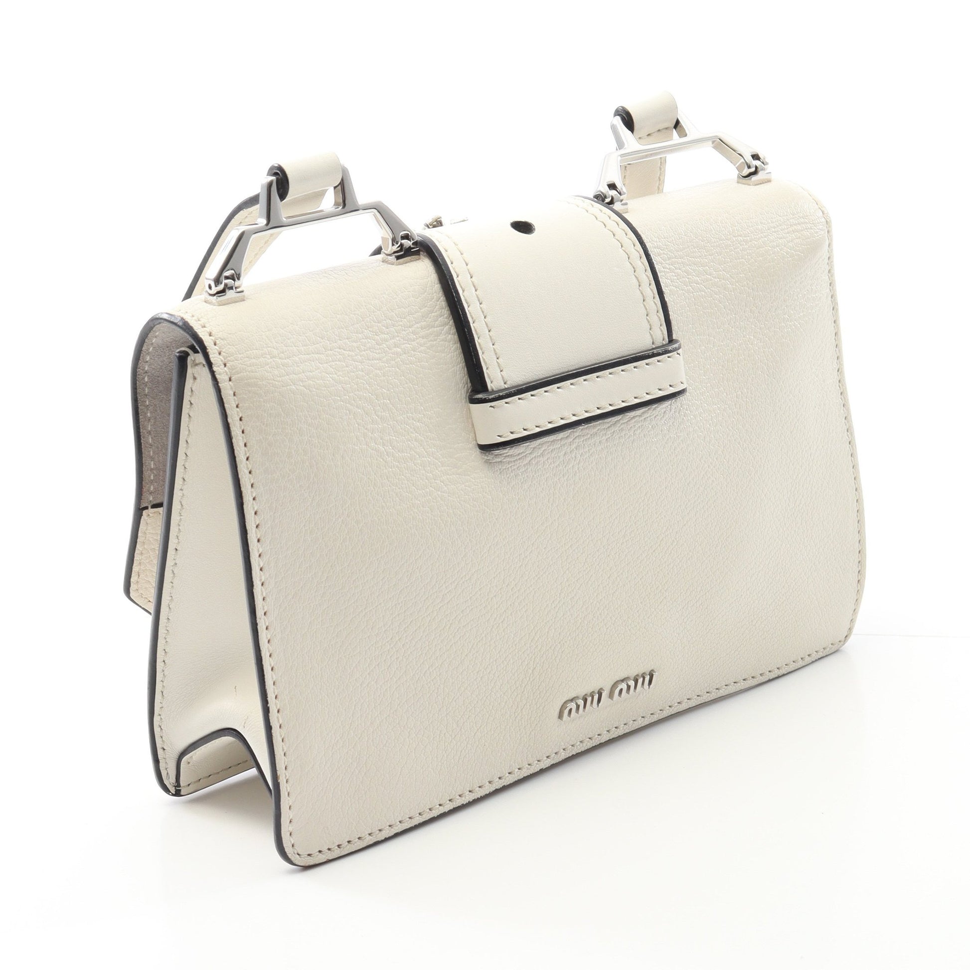 MADRAS マドラス ショルダーバッグ レザー ホワイト ミュウミュウ – RECLO 