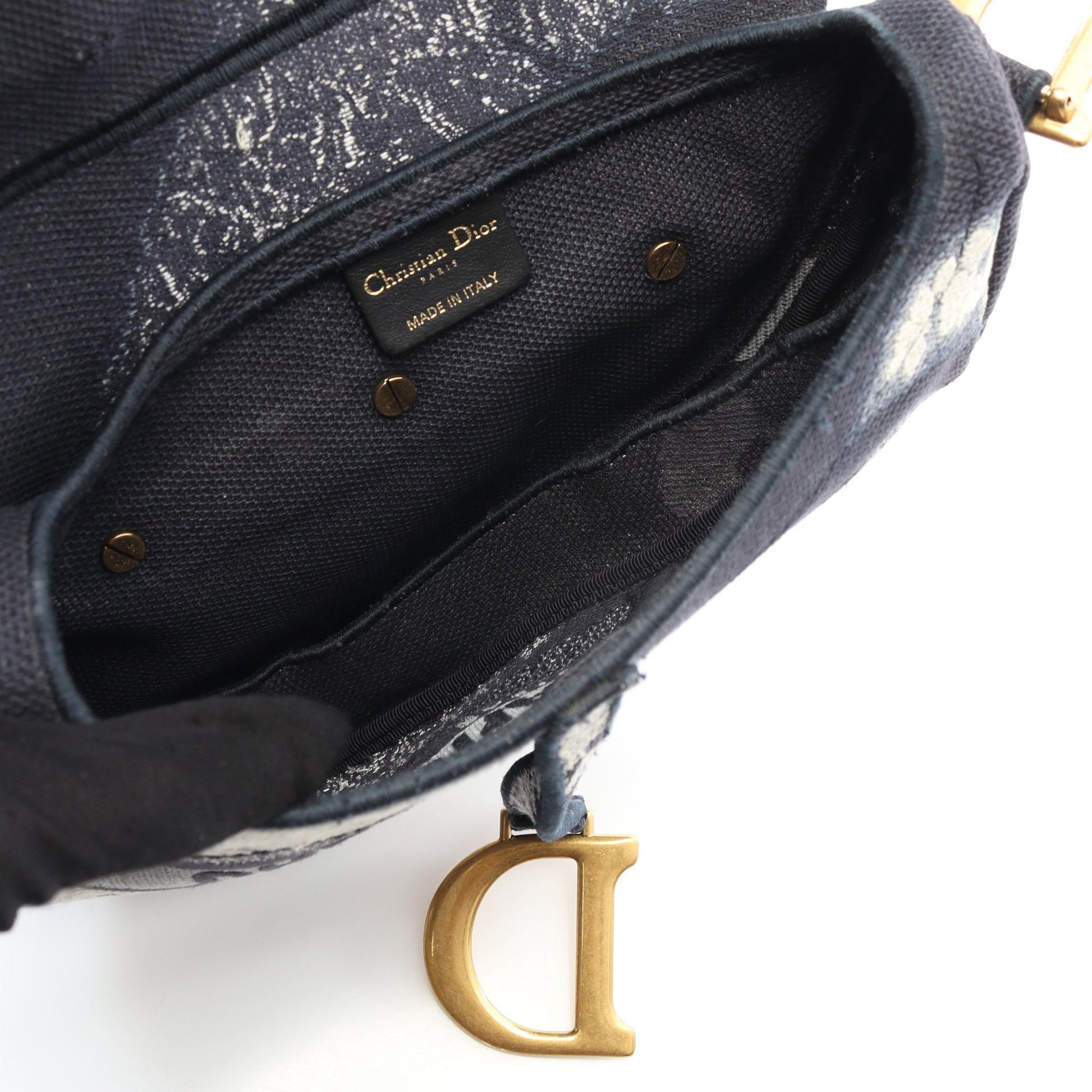 サドルバッグ ハンドバッグ キャンバス ネイビー マルチカラー タイダイ 2WAY クリスチャンディオール バッグ Christian Dior
