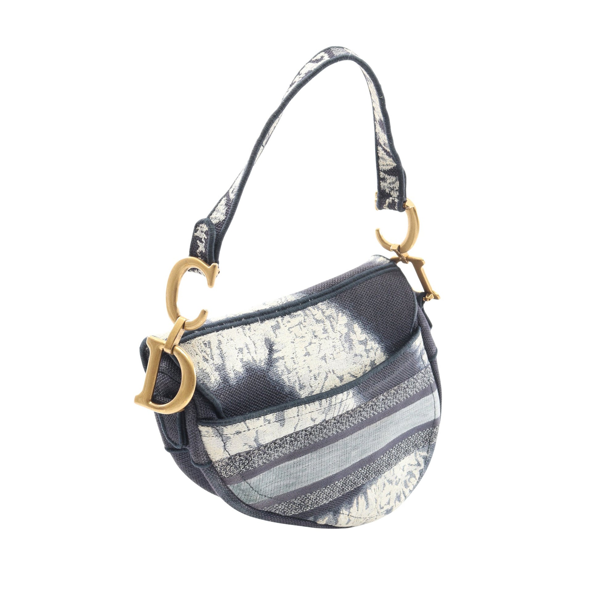 サドルバッグ ハンドバッグ キャンバス ネイビー マルチカラー タイダイ 2WAY クリスチャンディオール バッグ Christian Dior