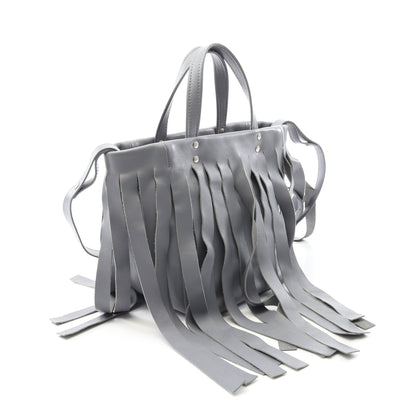 ランドリーカバXS ハンドバッグ レザー グレー 2WAY バレンシアガ バッグ BALENCIAGA