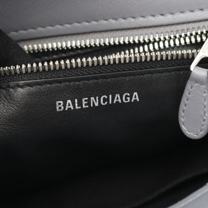 ランドリーカバXS ハンドバッグ レザー グレー 2WAY バレンシアガ バッグ BALENCIAGA