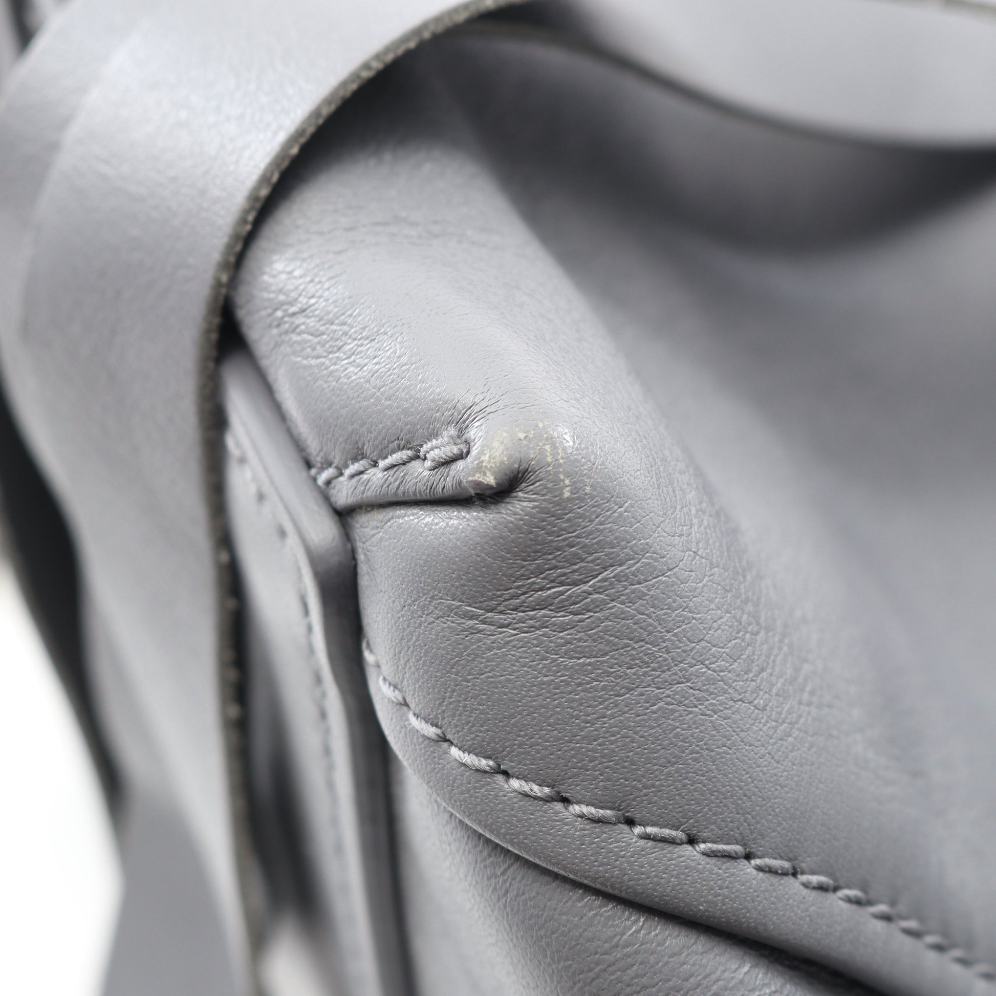 ランドリーカバXS ハンドバッグ レザー グレー 2WAY バレンシアガ バッグ BALENCIAGA