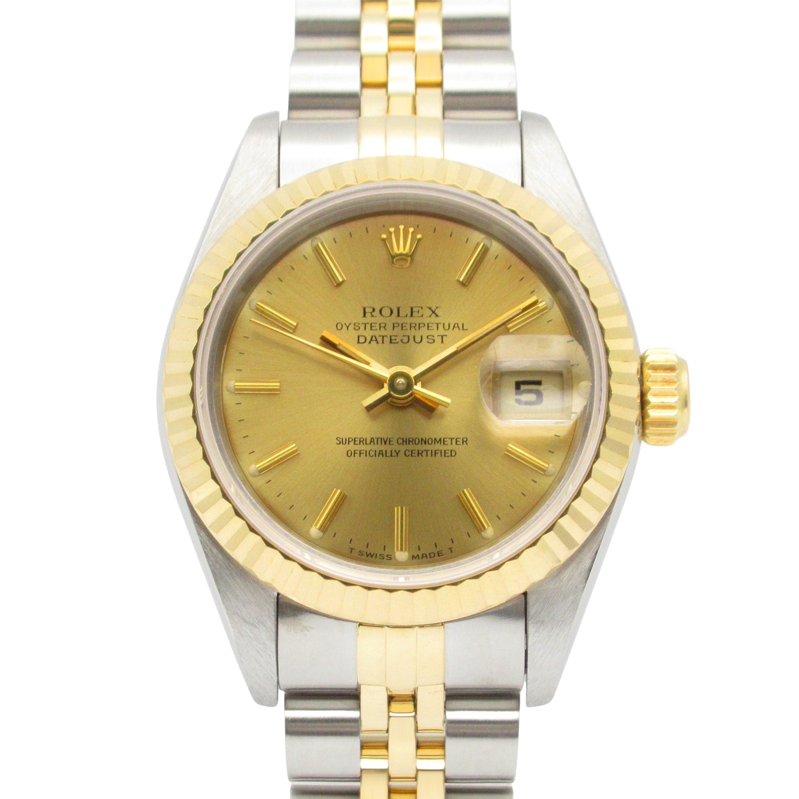 デイトジャスト W番 レディース 腕時計 自動巻き K18（イエロー