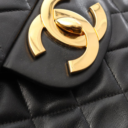 デカマトラッセ34 Wチェーンショルダーバッグ ラムスキン ブラック ゴールド金具 ヴィンテージ シャネル バッグ CHANEL