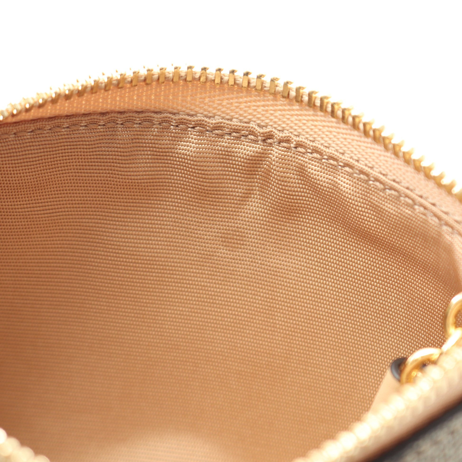 GUCCI ホースビット プリント キーケース, ベージュ, GGキャンバス