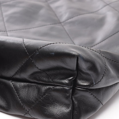 マトラッセ シャネル22 スモール チェーンショルダーバッグ レザー ブラック ゴールド金具 シャネル バッグ CHANEL