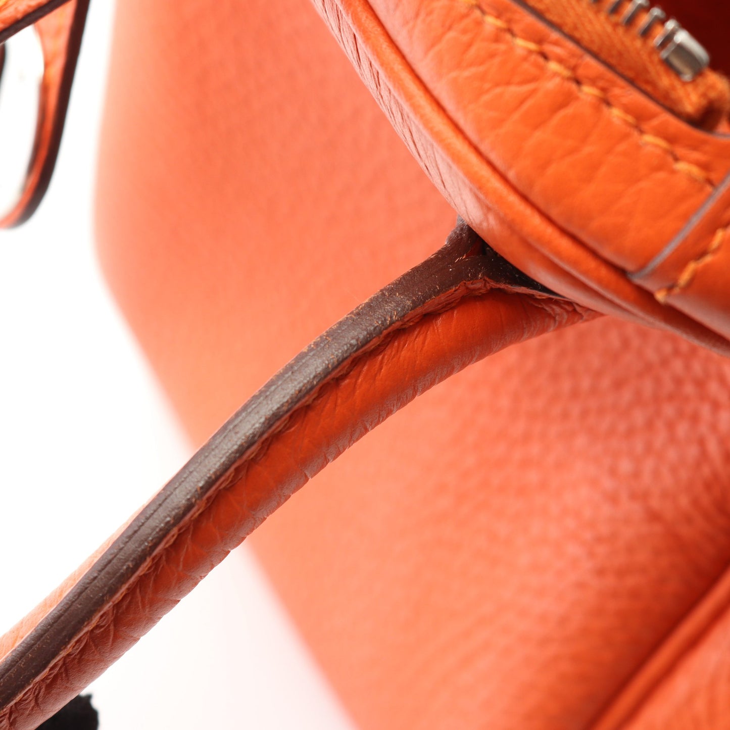 リンディ26 オレンジポピー ショルダーバッグ トリヨンクレマンス オレンジ シルバー金具 U刻印 エルメス バッグ HERMES