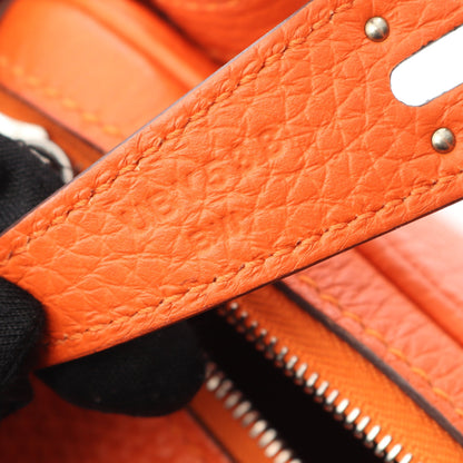 リンディ26 オレンジポピー ショルダーバッグ トリヨンクレマンス オレンジ シルバー金具 U刻印 エルメス バッグ HERMES