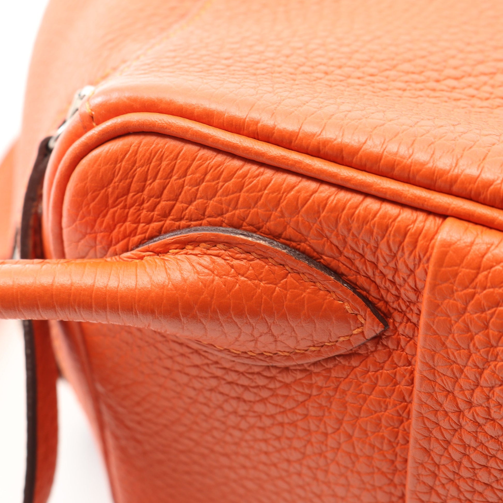 リンディ26 オレンジポピー ショルダーバッグ トリヨンクレマンス オレンジ シルバー金具 U刻印 エルメス バッグ HERMES