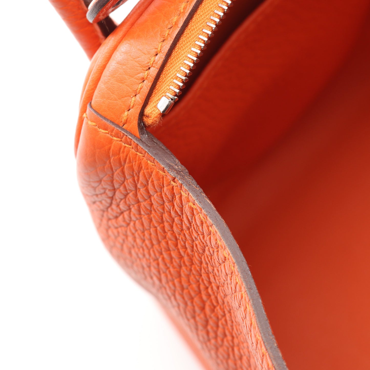 リンディ26 オレンジポピー ショルダーバッグ トリヨンクレマンス オレンジ シルバー金具 U刻印 エルメス バッグ HERMES