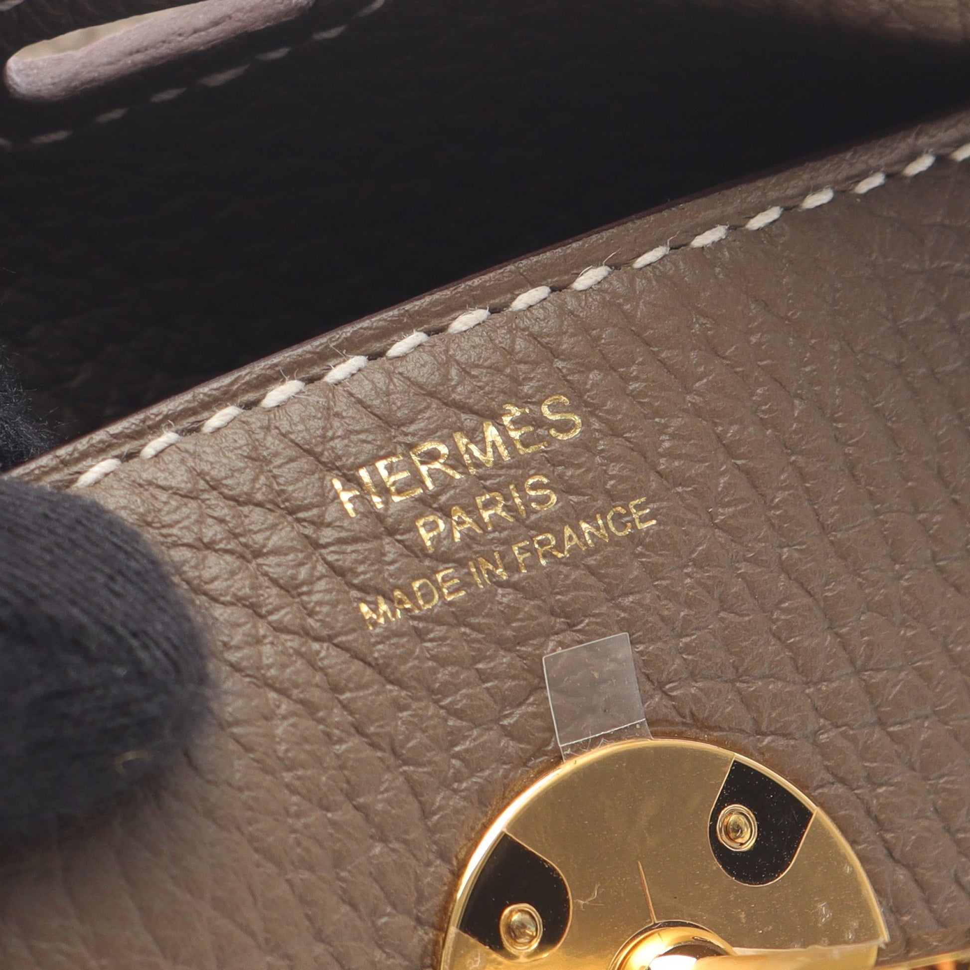 リンディ26 エトゥープ ショルダーバッグ トリヨンクレマンス グレーブラウン ゴールド金具 Y刻印 エルメス バッグ HERMES