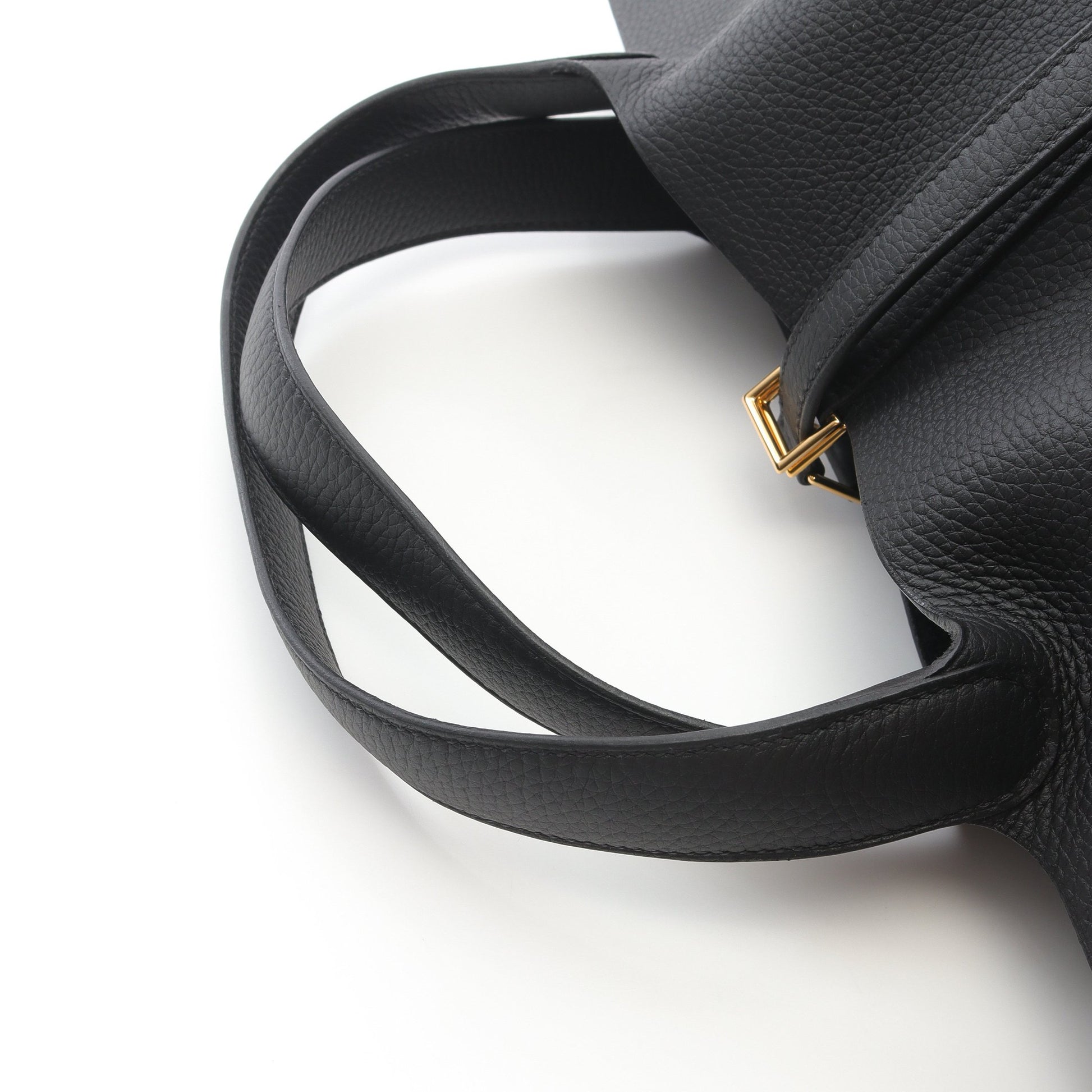 ピコタンロックMM ハンドバッグ トリヨンクレマンス ブラック ゴールド金具 K刻印 エルメス バッグ HERMES