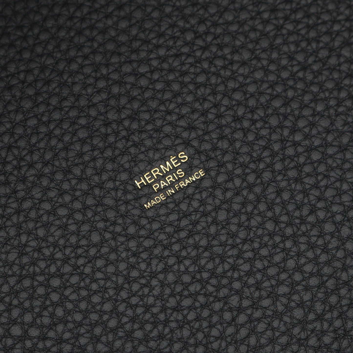 ピコタンロックMM ハンドバッグ トリヨンクレマンス ブラック ゴールド金具 K刻印 エルメス バッグ HERMES