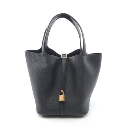 ピコタンロックMM ハンドバッグ トリヨンクレマンス ブラック ゴールド金具 K刻印 エルメス バッグ HERMES