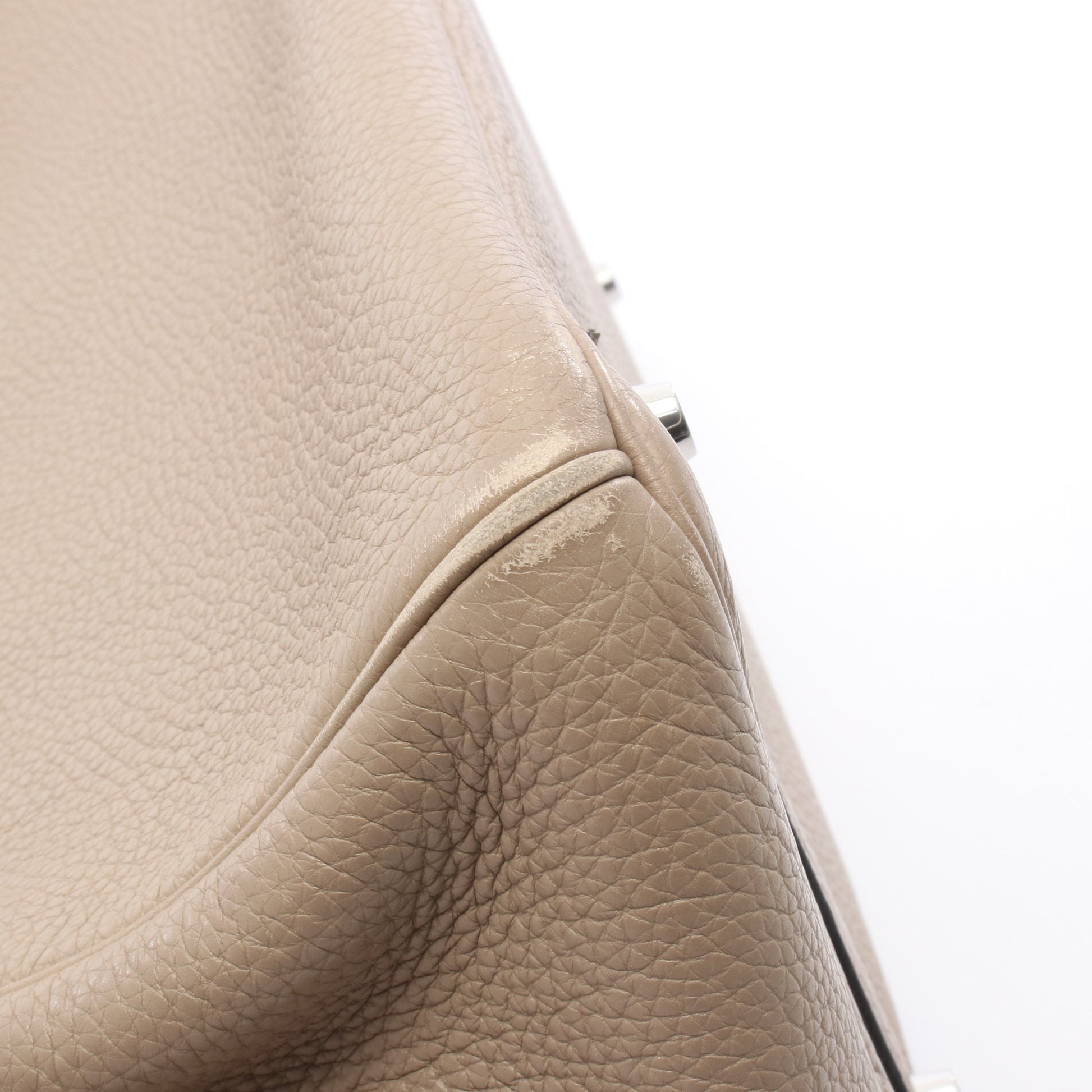 バーキン35 トレンチ ハンドバッグ トゴ グレーベージュ シルバー金具 □O刻印 エルメス バッグ HERMES