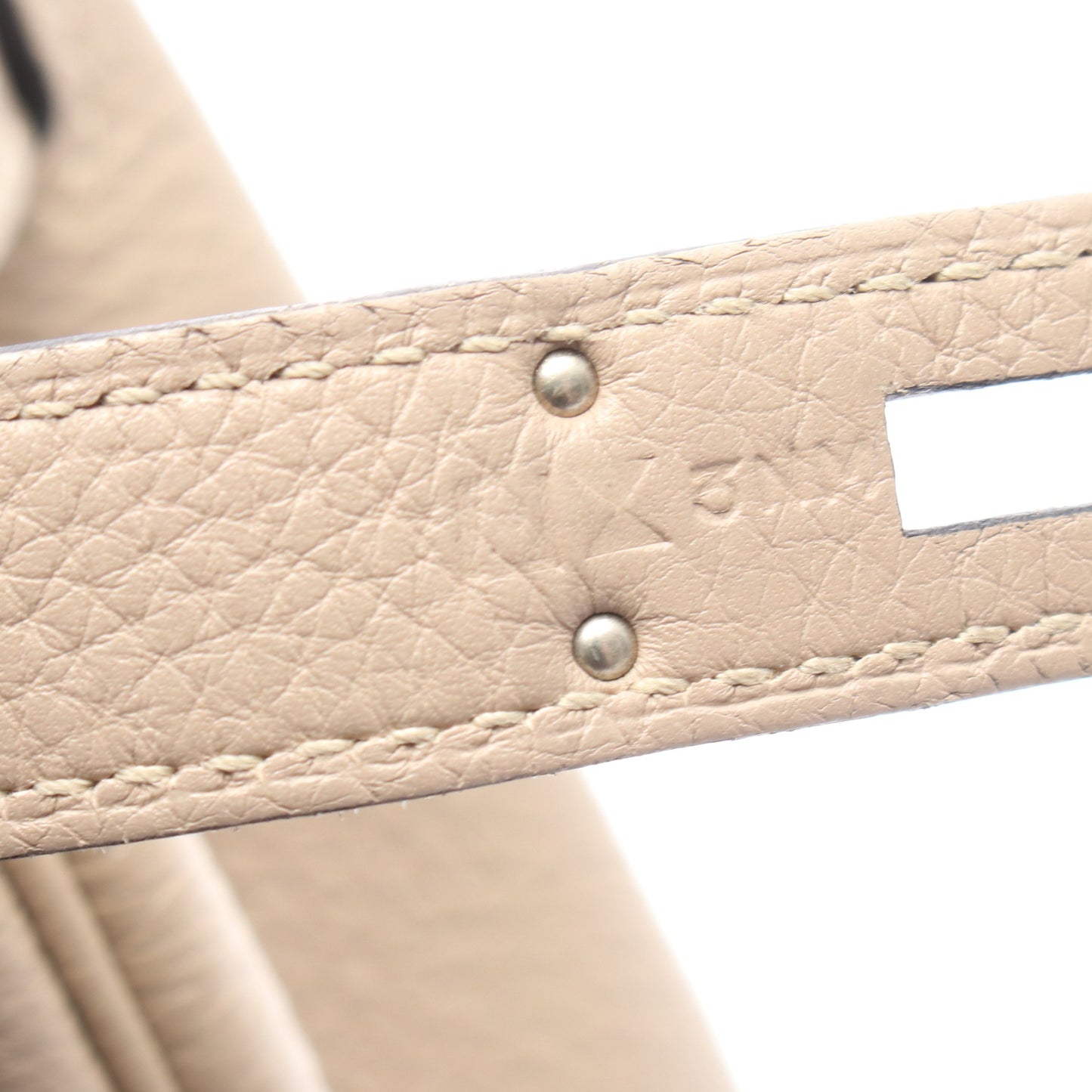 バーキン35 トレンチ ハンドバッグ トゴ グレーベージュ シルバー金具 □O刻印 エルメス バッグ HERMES