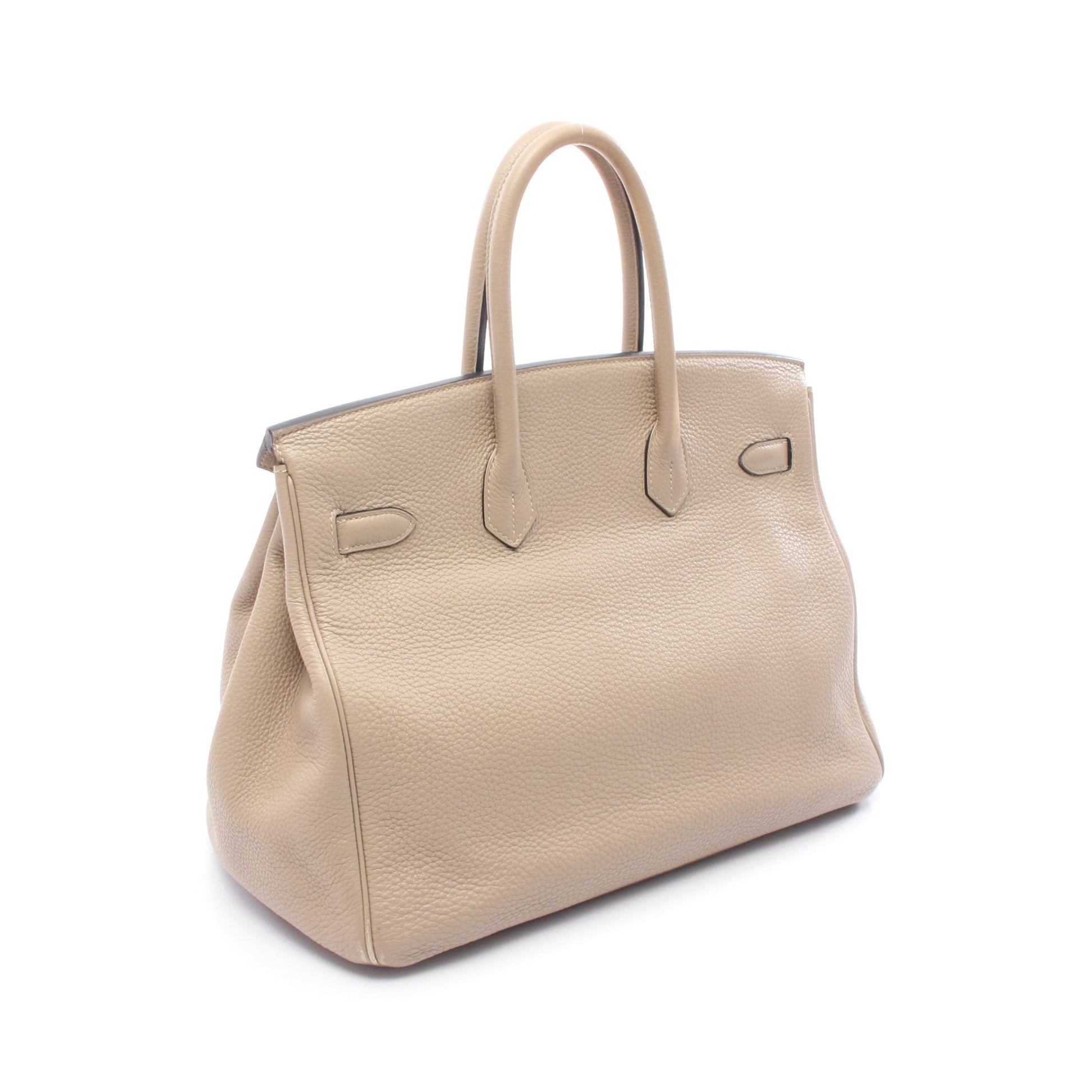 バーキン35 トレンチ ハンドバッグ トゴ グレーベージュ シルバー金具 □O刻印 エルメス バッグ HERMES