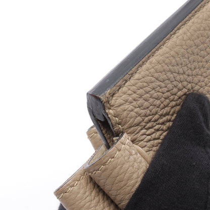 バーキン35 トレンチ ハンドバッグ トゴ グレーベージュ シルバー金具 □O刻印 エルメス バッグ HERMES